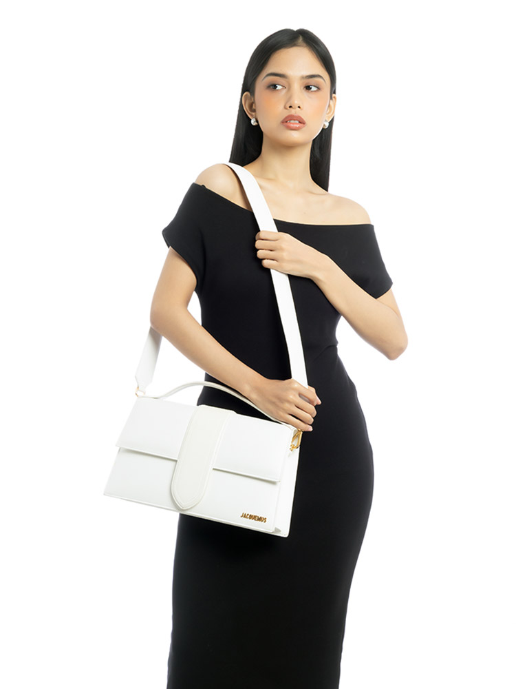 Calfskin Le Bambinou Flap Bag White