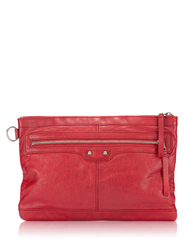 Classic Medium Clip Pouch Rouge Coquelicot