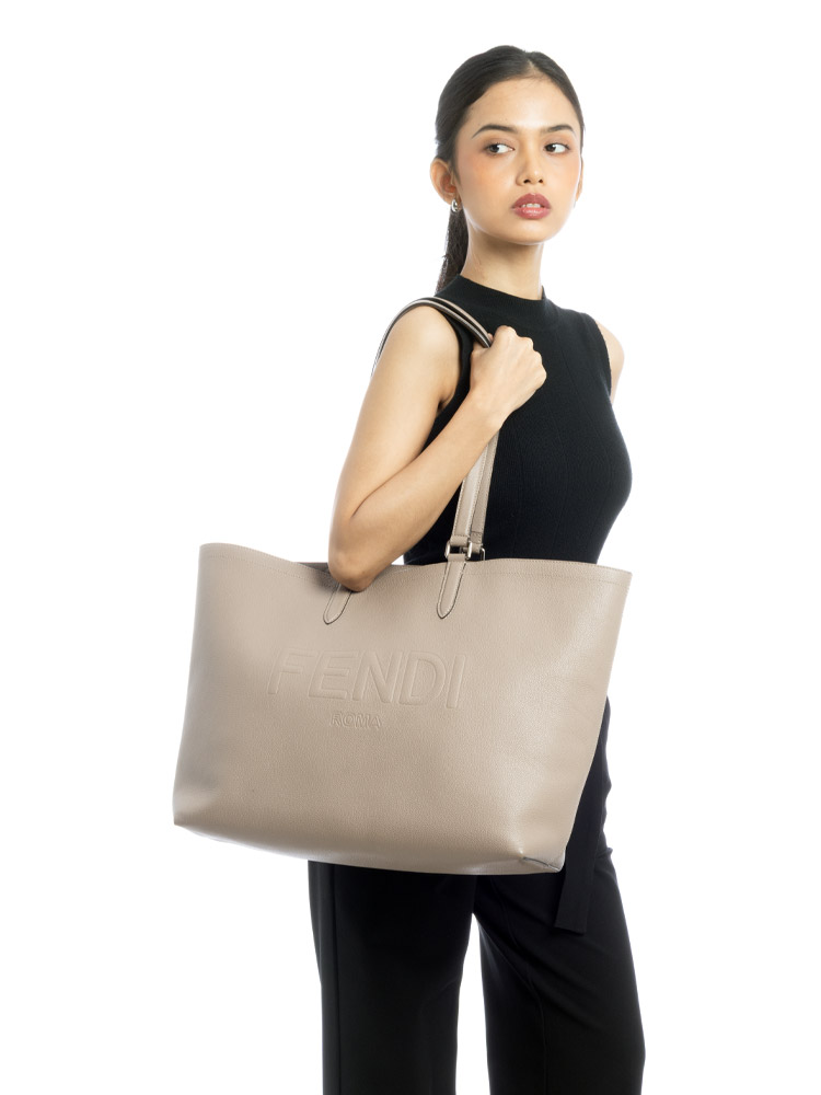 Calfskin Go To Shopper Tortora