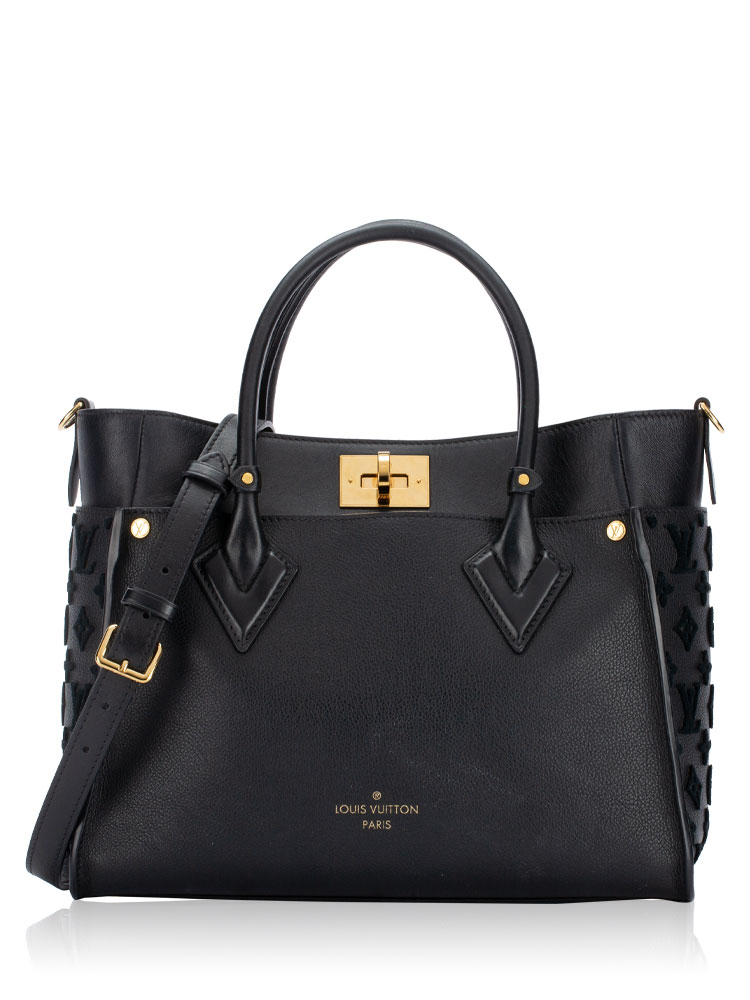 Calfskin Monogram Tufting On My Side MM Black