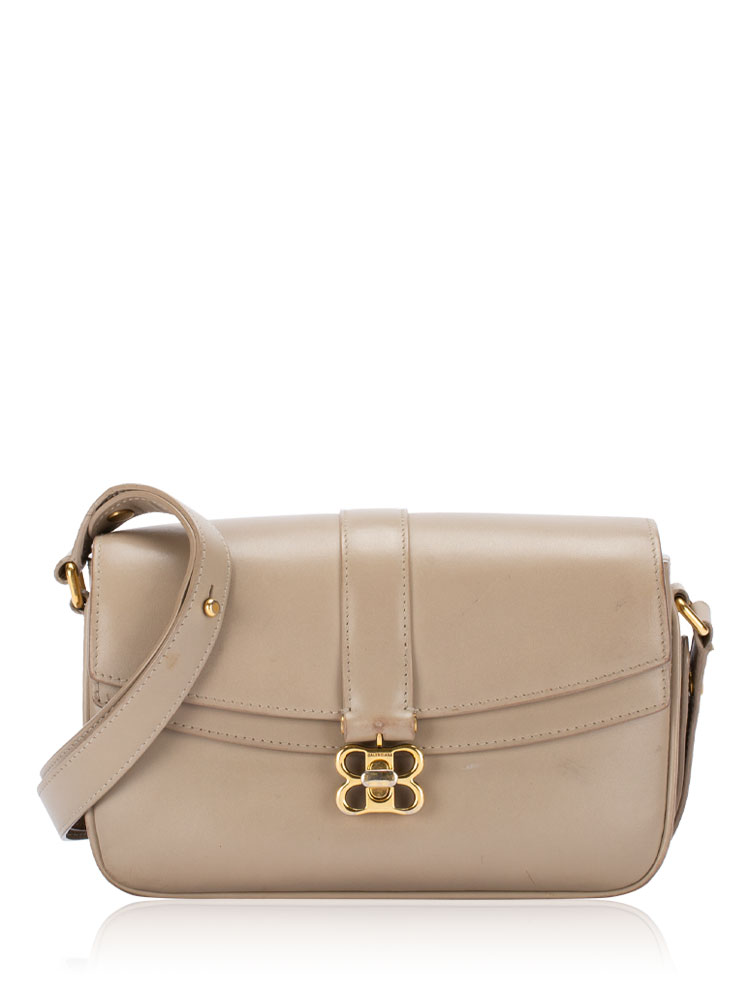 Classic Calfskin Lady Small Flap Bag Taupe