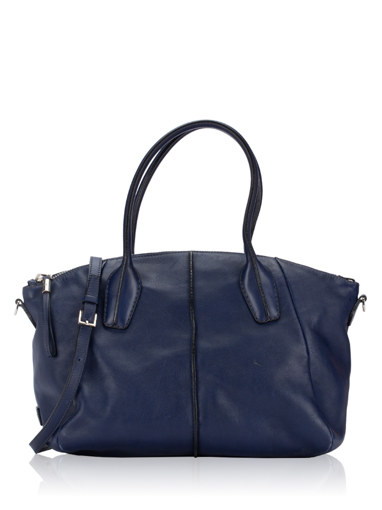 Calfskin 2-Way Medium Bauletto Navy
