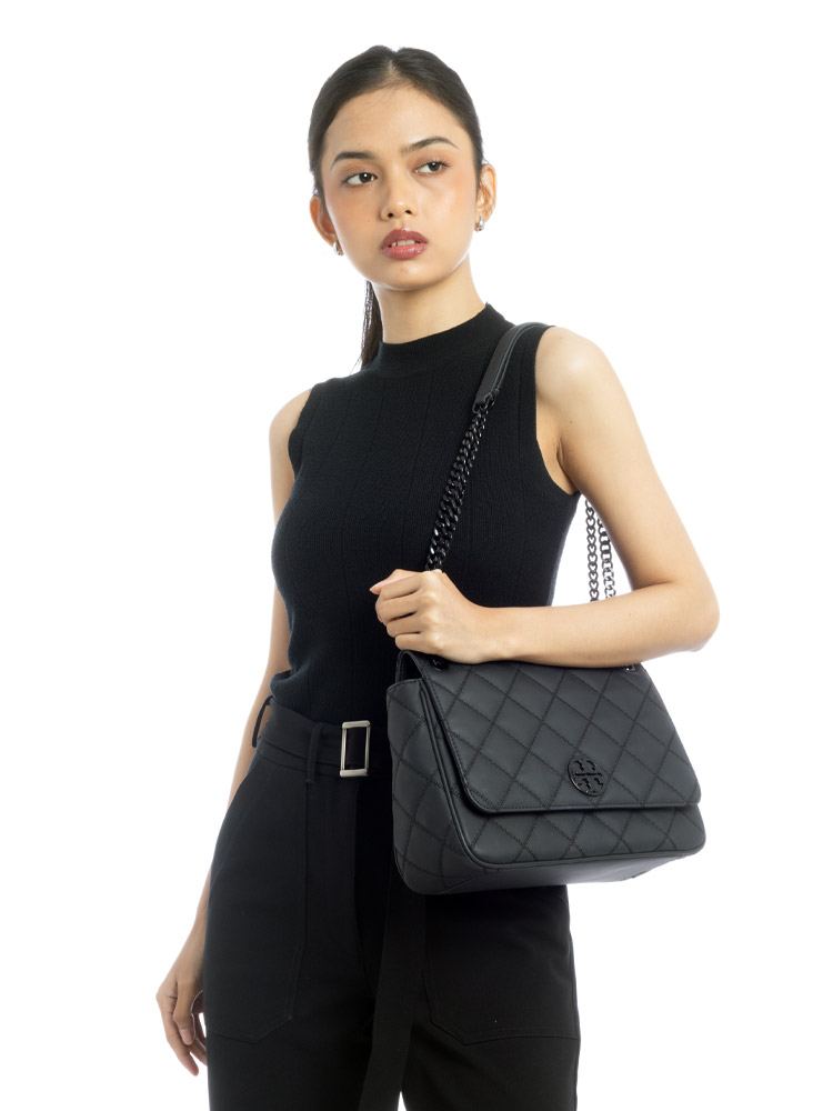 Willa Matte Shoulder Bag Black