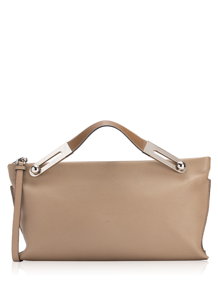 Grained Calfskin Missy Small Shoulder Bag Sand