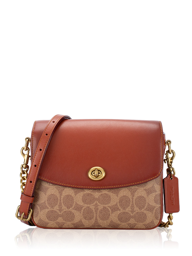 89089 Signature Cassie 19 Crossbody Tan Rust
