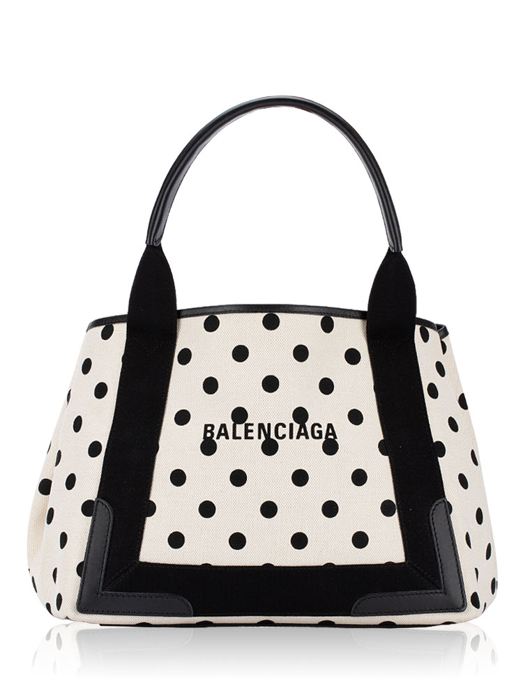 Toile Polka Dot Small Cabas Natural Black