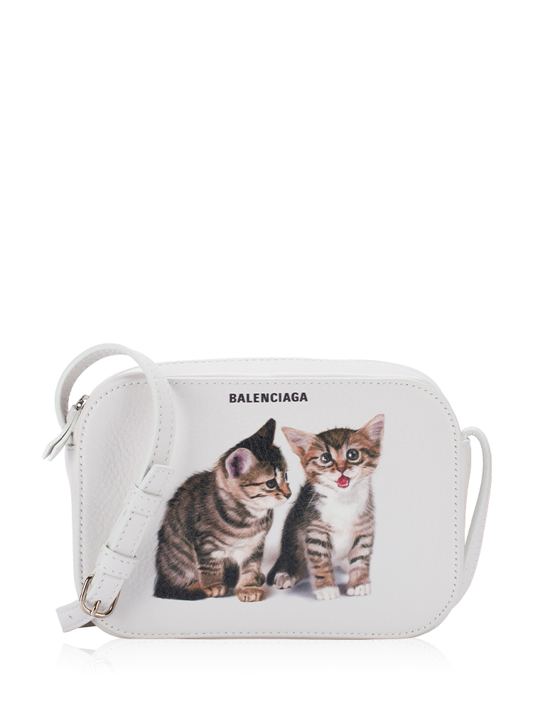 Smooth Calfskin Kittens Everyday XS Camera Bag White