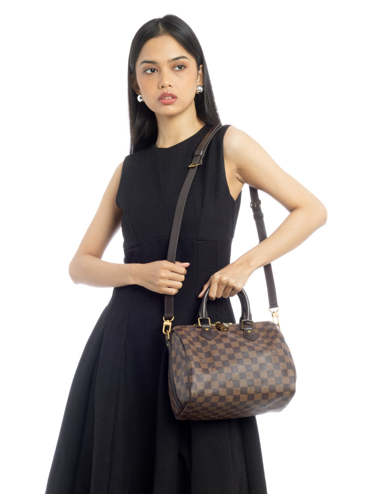 Damier Ebene Speedy 25 Bandouliere