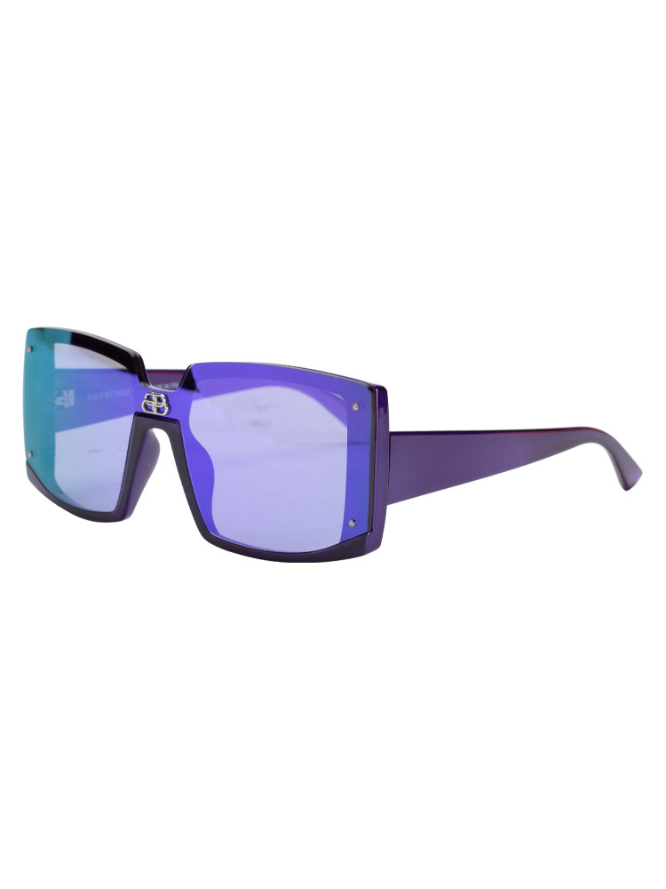 BB0081S Mirror Square Sunglasses Violet