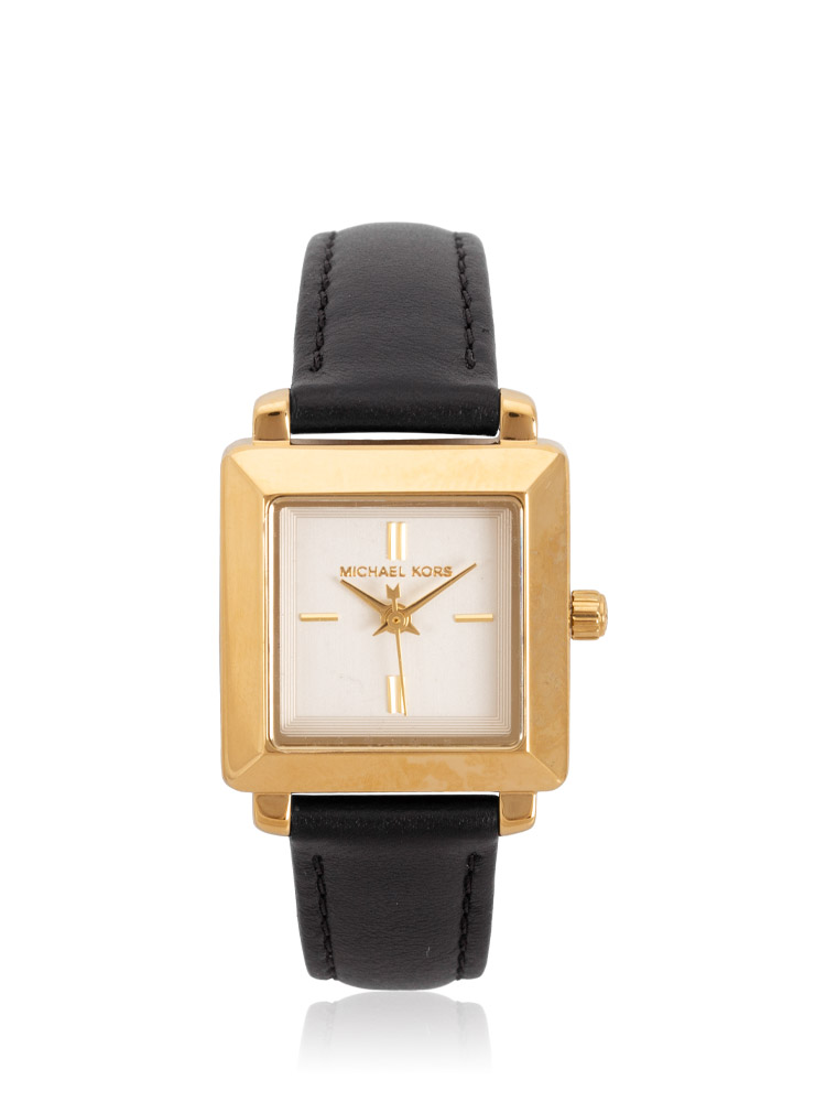 MKO1193 Gwynn Leather Mini Watch Black