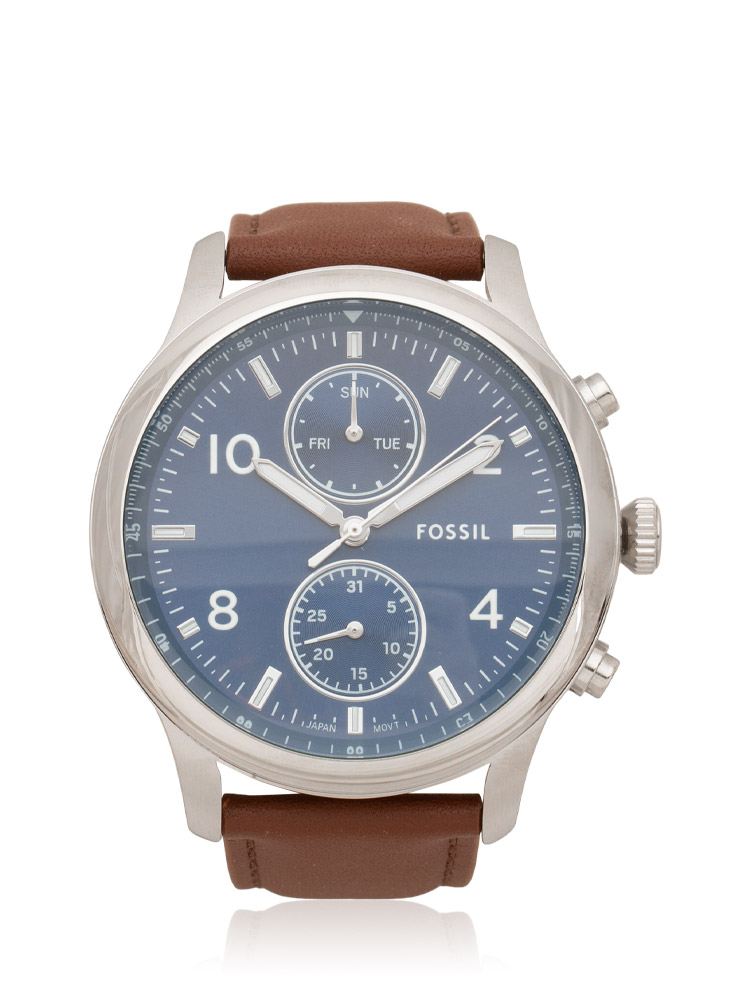 Men BQM7090 Bennett Chronograph Leather Watch Brown
