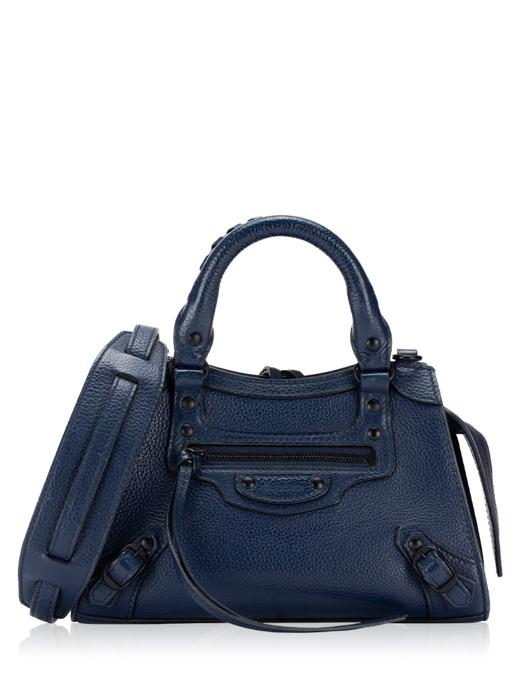Grained Calfskin Neo Classic Mini City Navy