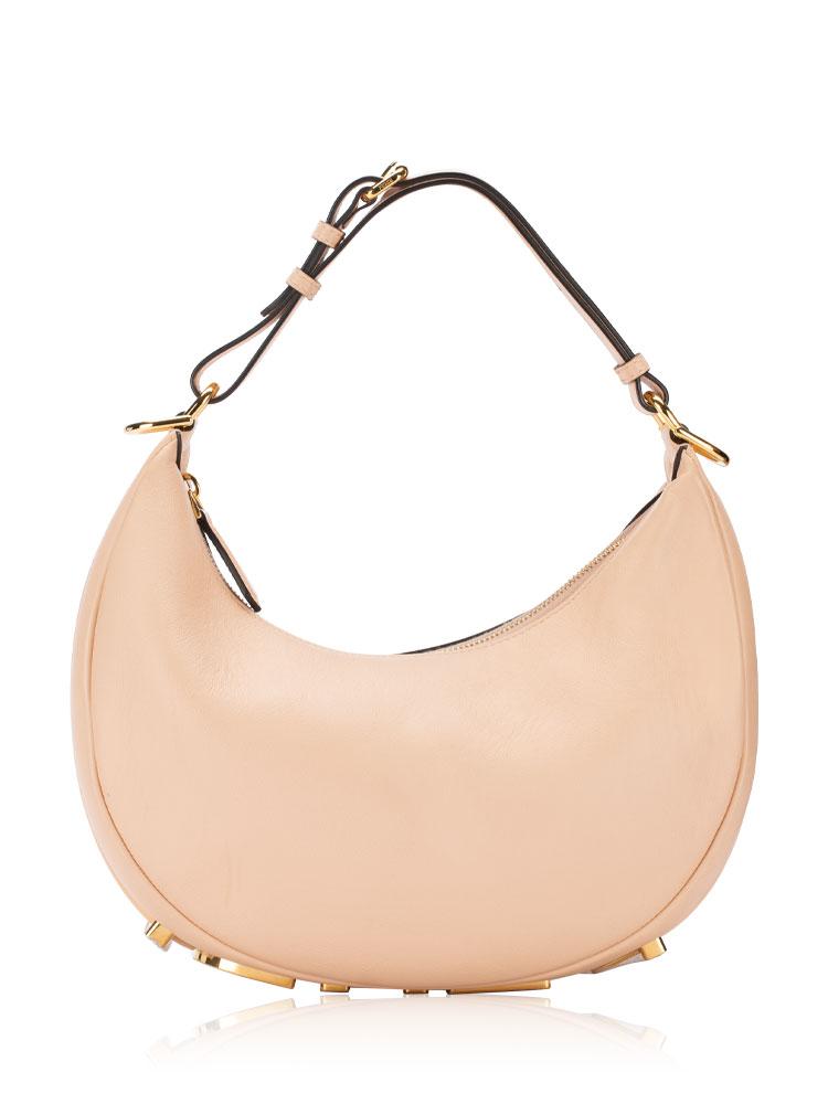 Vitello Grace Matte Fendigraphy Small Hobo Light Rose