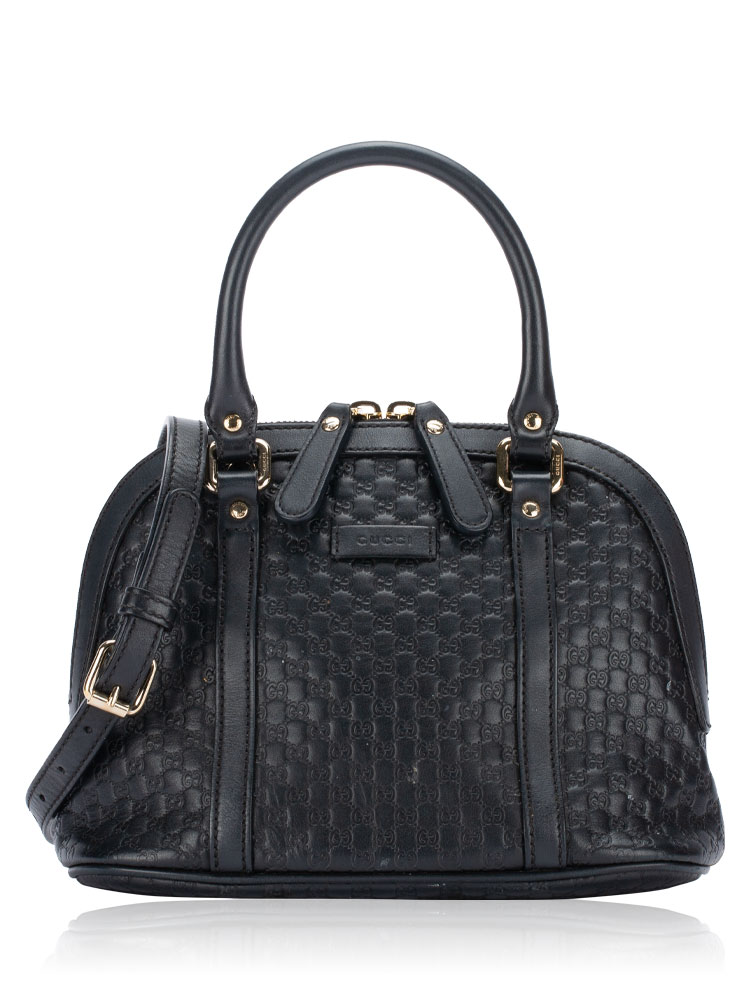 Microguccissima Mini Dome Satchel Black
