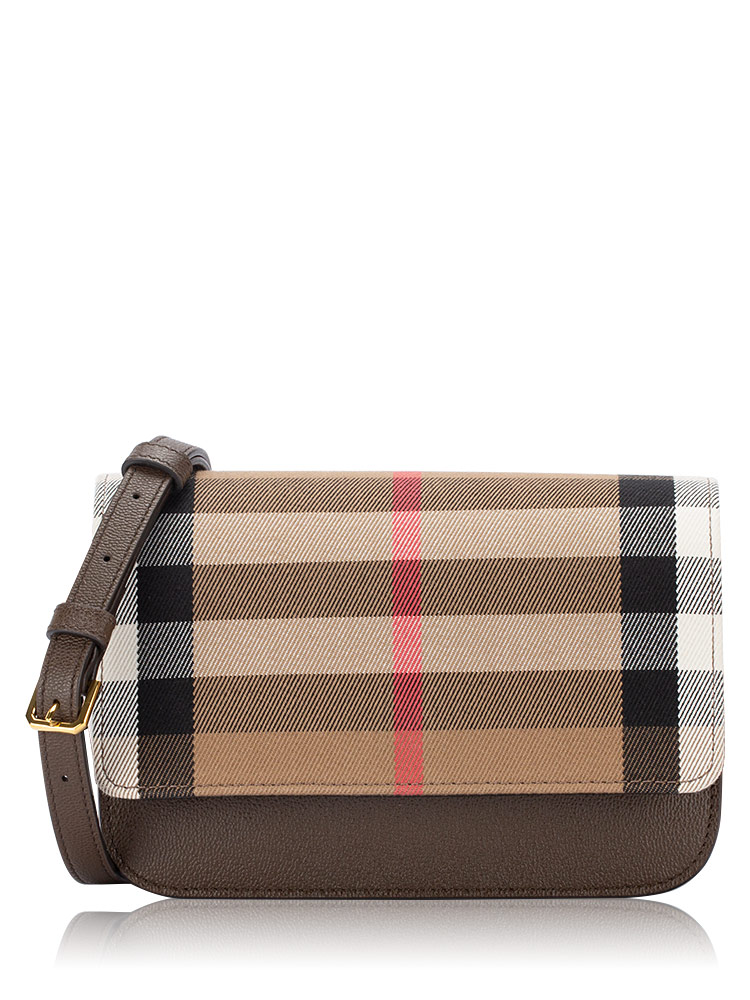 House Check Madison Crossbody Beige Ebony