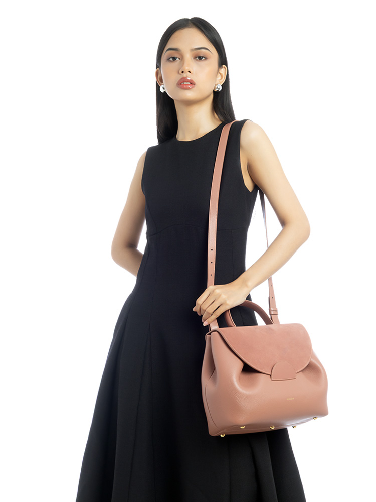 Textured Calfskin Suede Numero Un Trio Blush