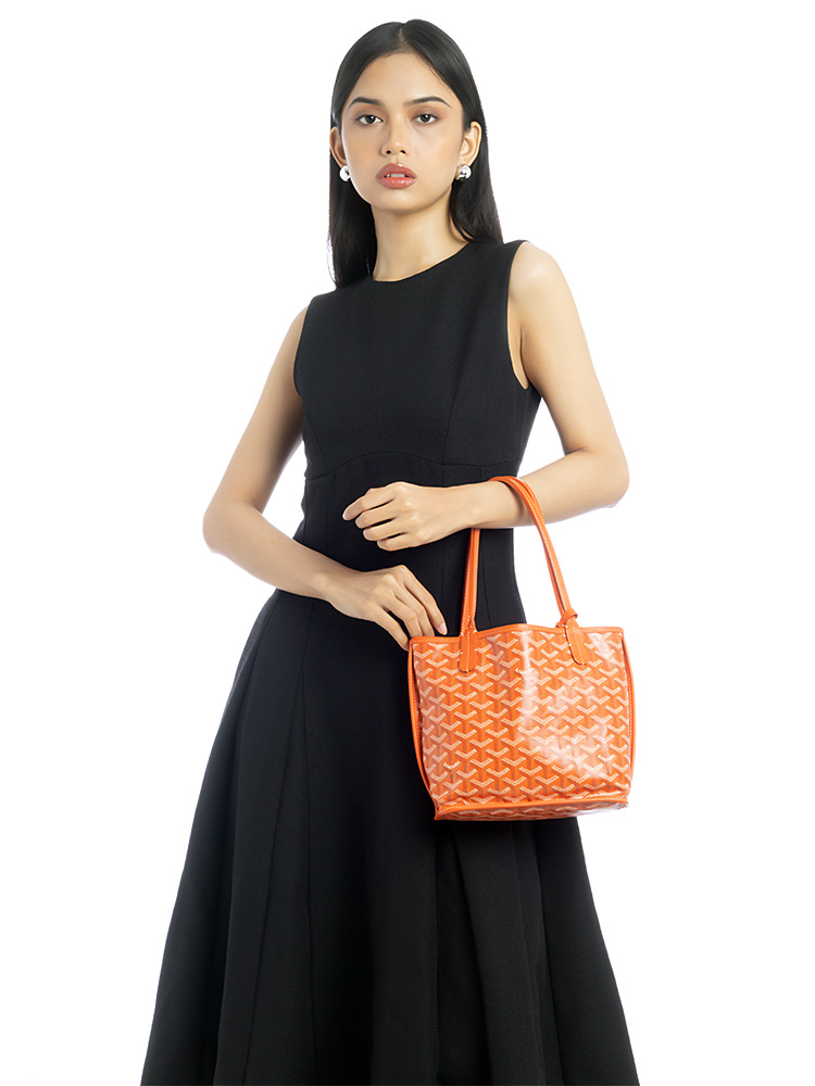 Goyardine Reversible Mini Anjou Orange