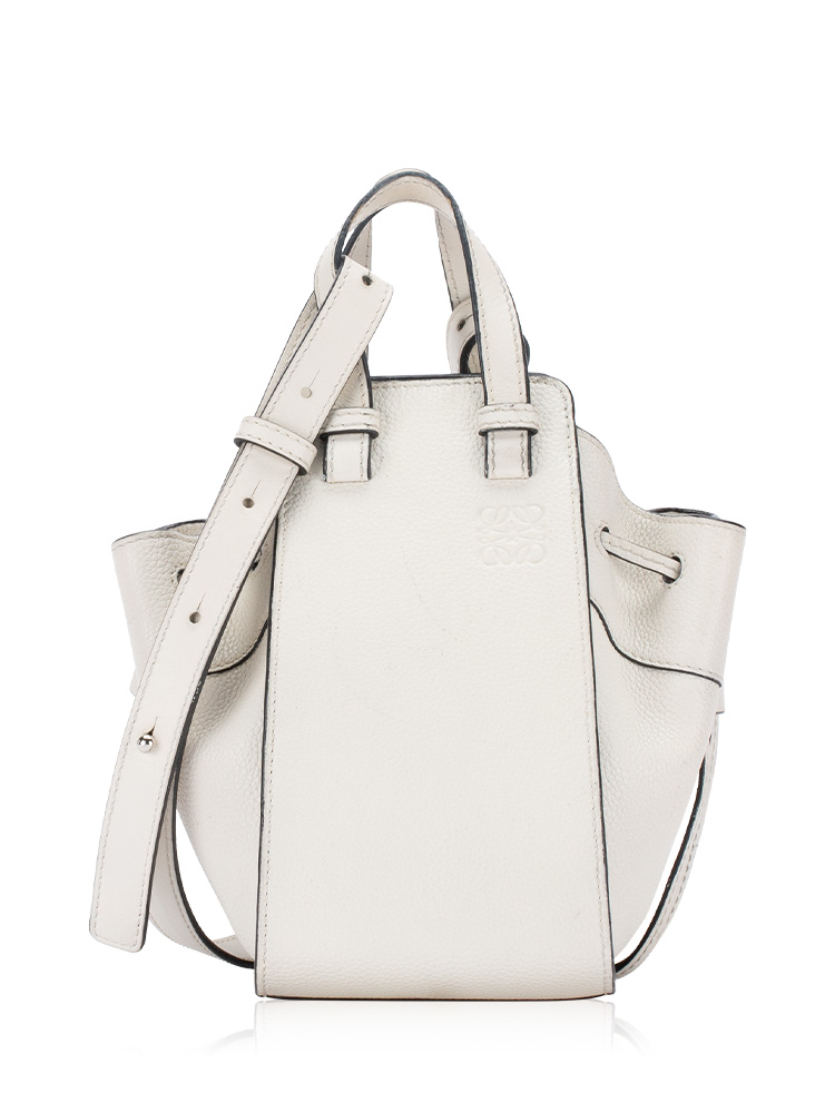 Calfskin Hammock Mini Shoulder Bag White