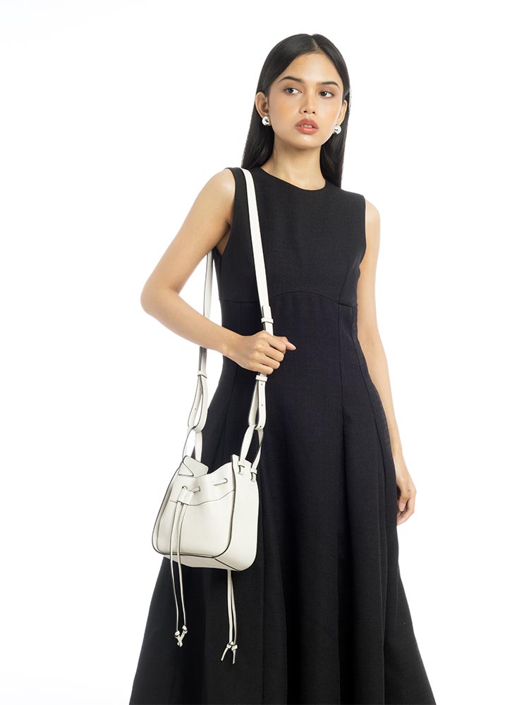 Calfskin Hammock Mini Shoulder Bag White