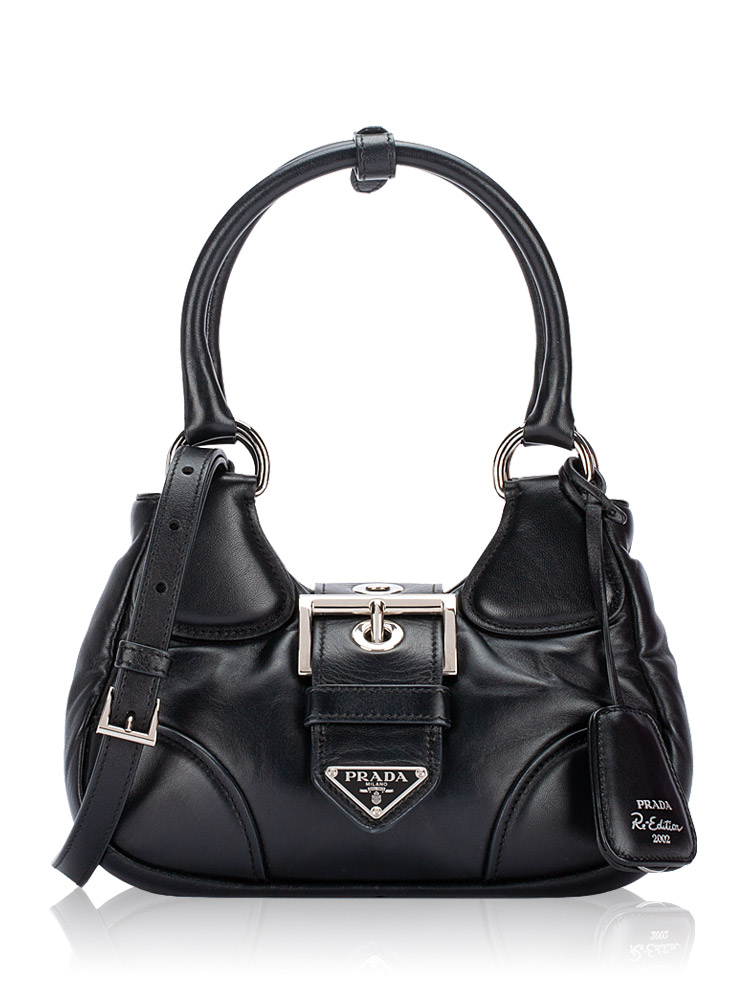 1BA381 Nappa Soft Padded Re-Edition 2002 Moon Hobo Nero