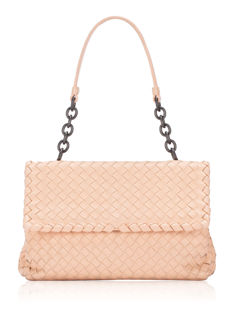 Nappa Intrecciato Olimpia Small Top Handle Bag Petale