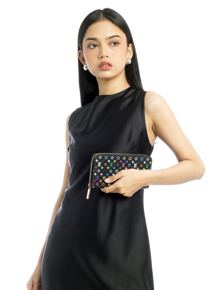 Monogram Multicolor Zippy Wallet Black
