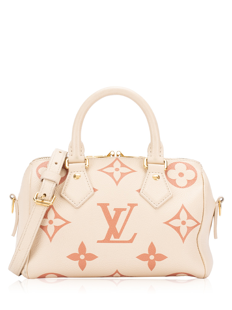 Monogram Empreinte Bicolor Speedy 20 Bandouliere Rose Trianon Creme