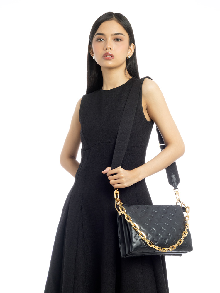 Lambskin Monogram Coussin PM Noir