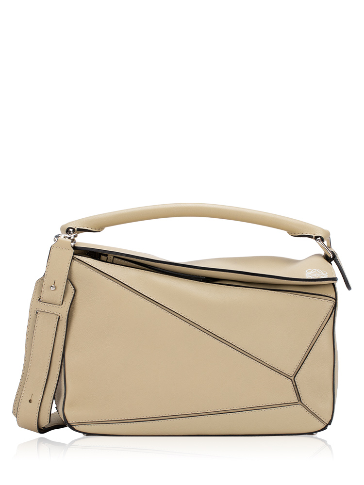 Calfskin Medium Puzzle Bag Piedra