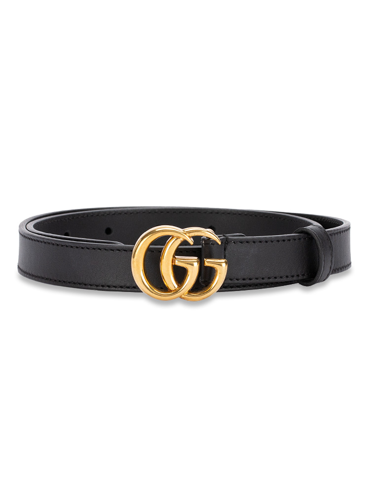 Calfskin GG Marmont 20mm Belt Black Sz 70