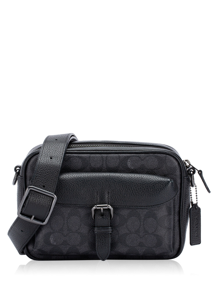 CW217 Signature Warner Crossbody Charcoal Black