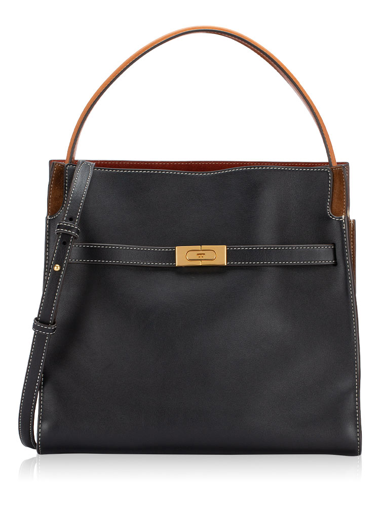 Lee Radziwill Leather Double Bag Black