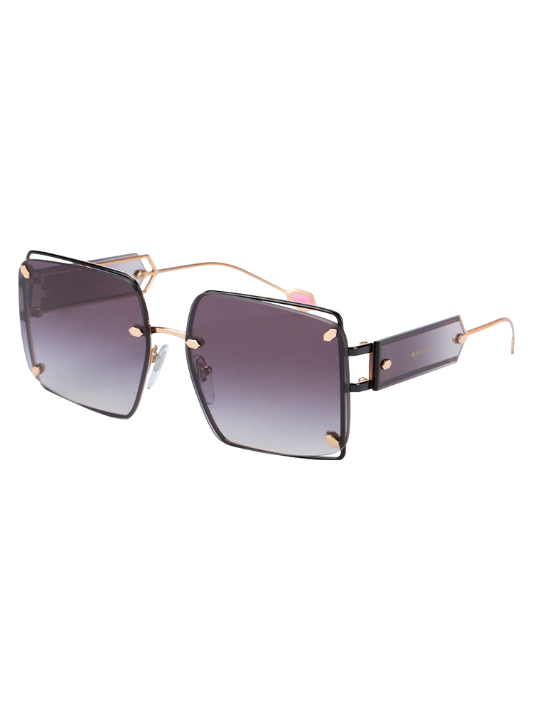 BV6171 Square Sunglasses Pink Gold Grey