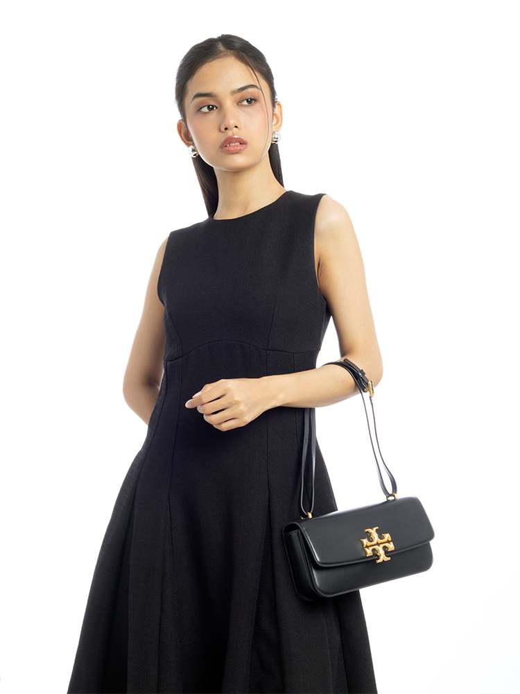 Eleanor East West Small Shoulder Bag Black