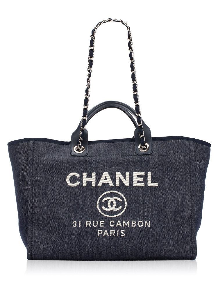Denim Deauville Medium Tote Dark Blue