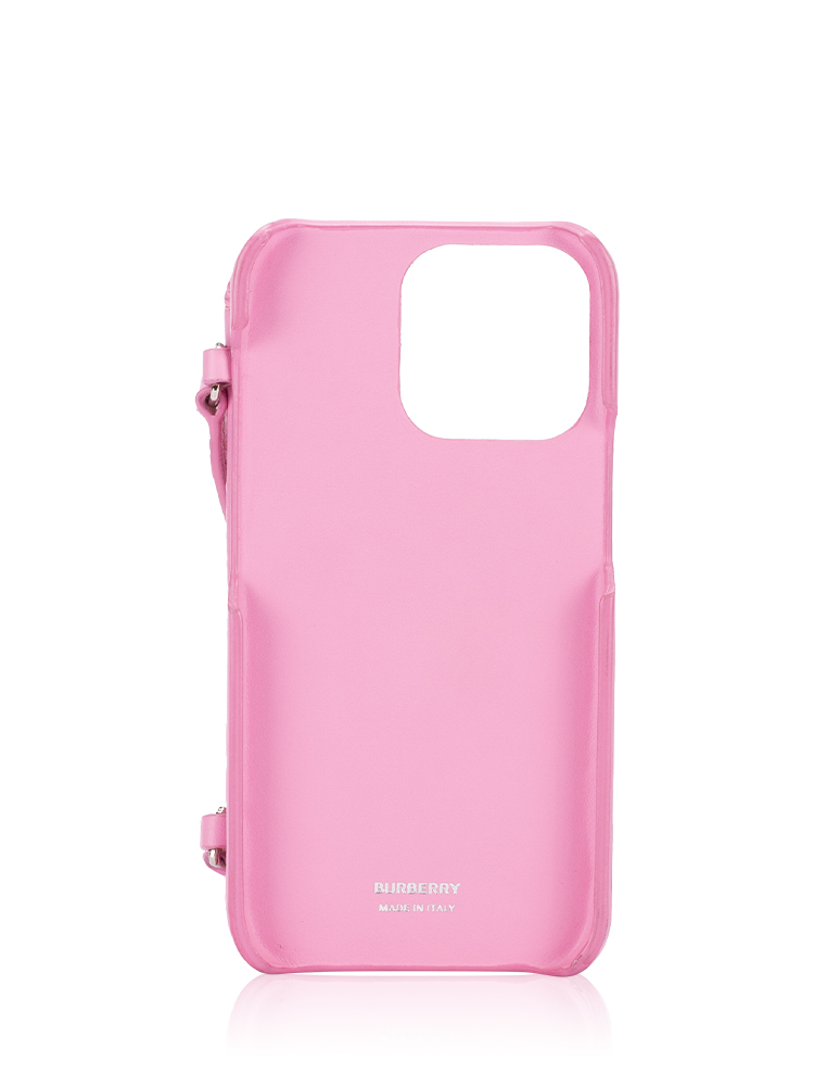 Quilted Lambskin Lola Iphone 13 Pro Case with Strap Primrose Pink