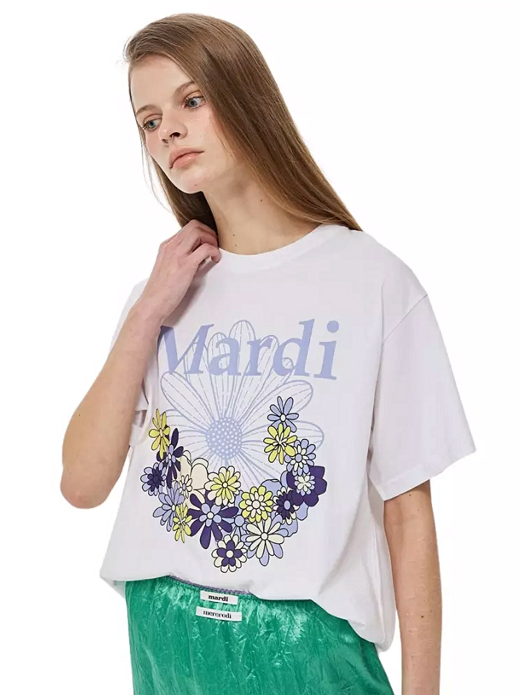 Flowermardi Jardin T-Shirt White Lilac