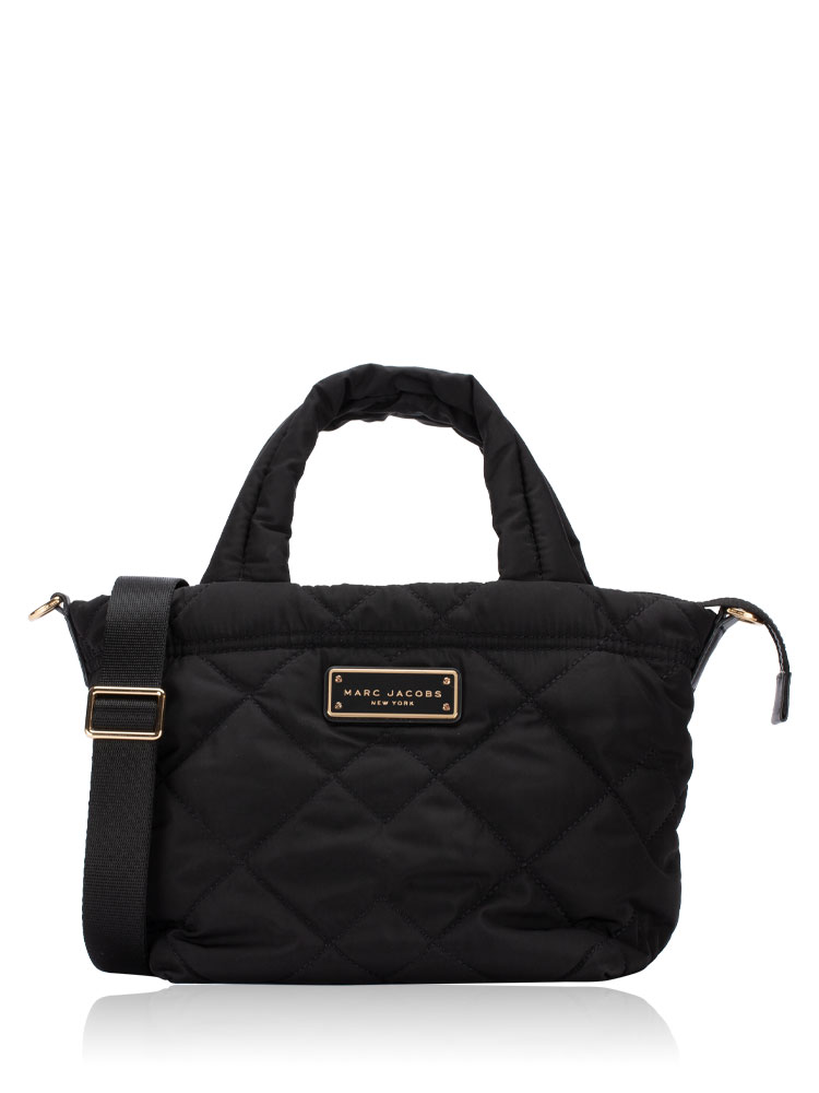 M0016681 Quilted Nylon Mini Tote Black