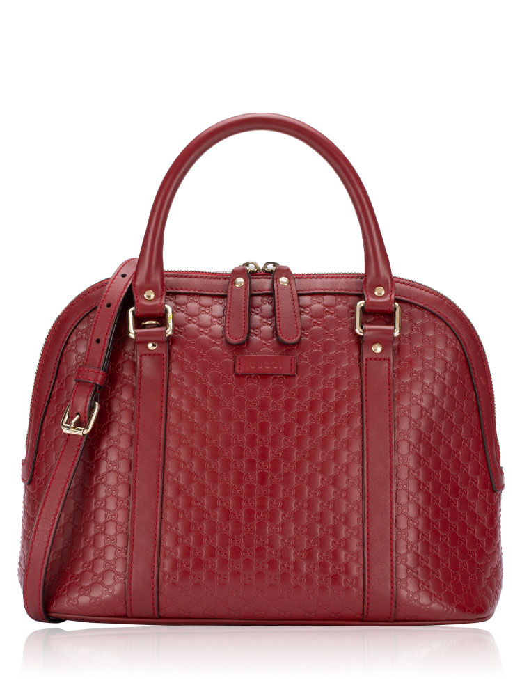 Microguccissima Medium Dome Satchel Red