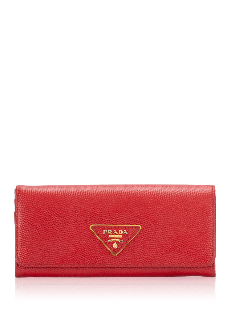 1M1132 Saffiano Metal Continental Wallet Fuoco