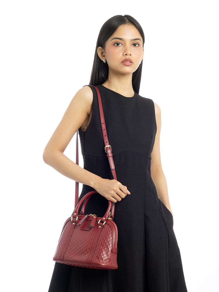 Microguccissima Mini Dome Satchel Red
