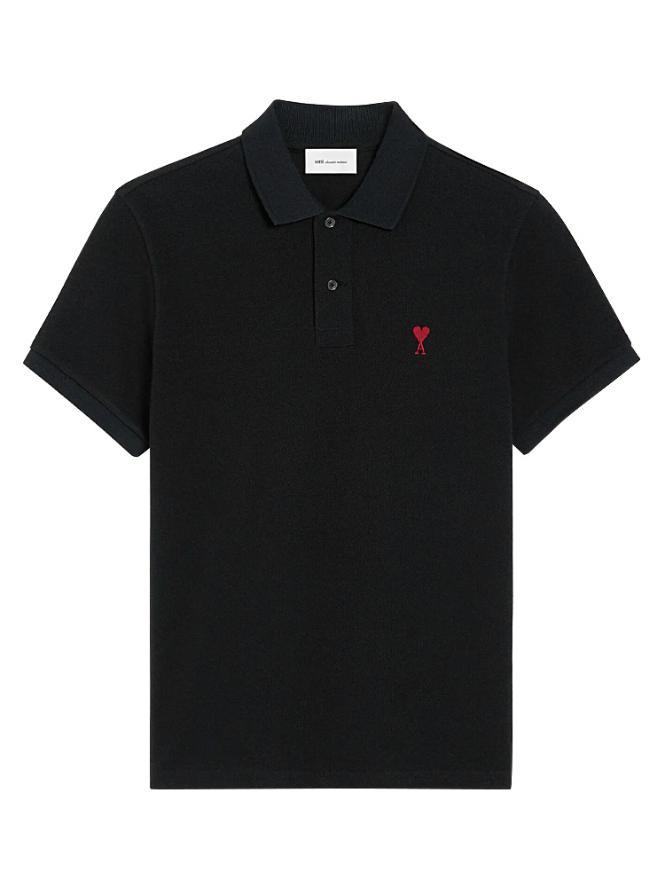 Red De Coeur Cotton Polo Black Sz M