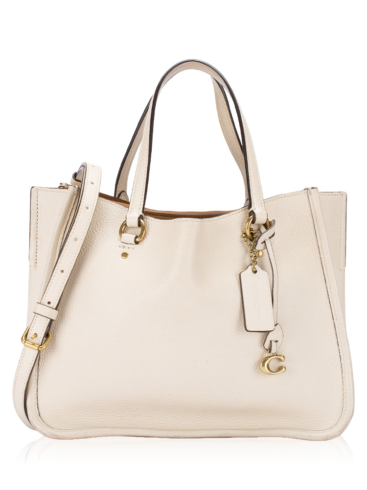 C3460 Pebbled Leather Tyler 28 Carryall Chalk