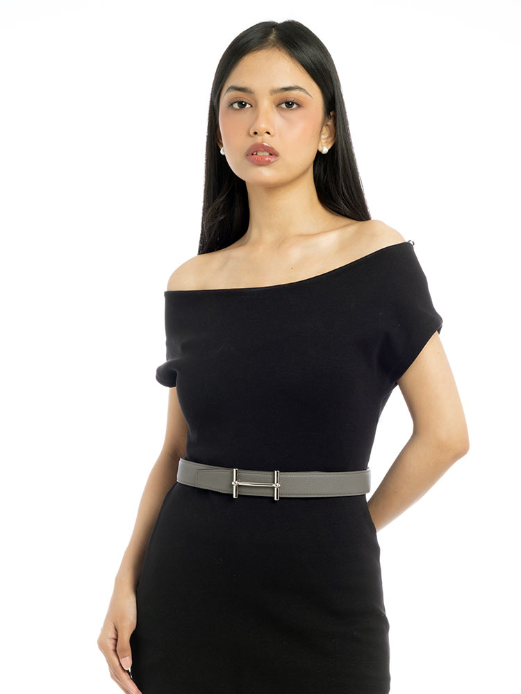 Box Togo 32mm H d'Ancre Belt Noir Etain Sz 100