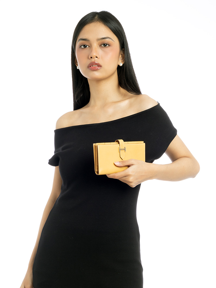 Box Bearn Gusset Wallet Jaune Sable