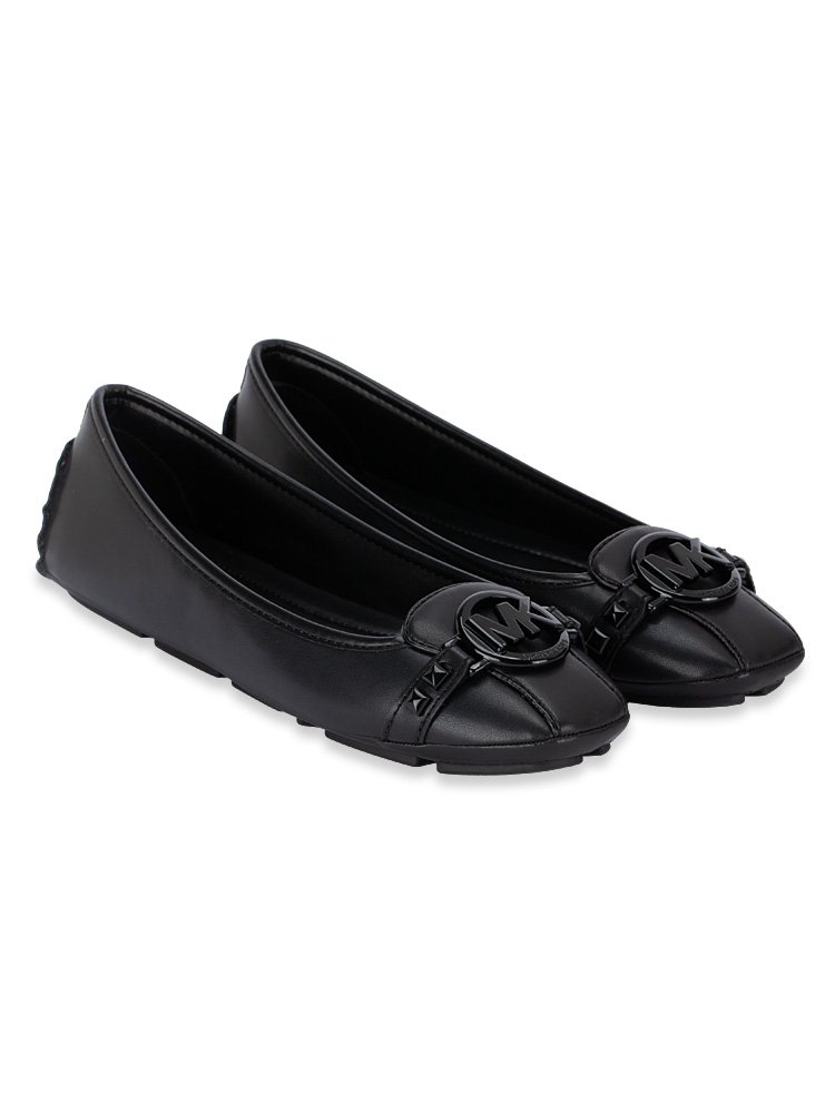 Fulton Studded Leather Moccasin Black Sz 7