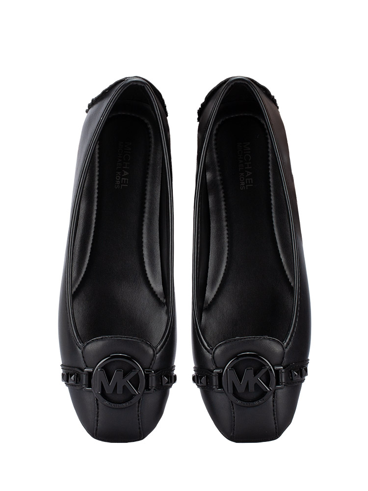 Fulton Studded Leather Moccasin Black Sz 7