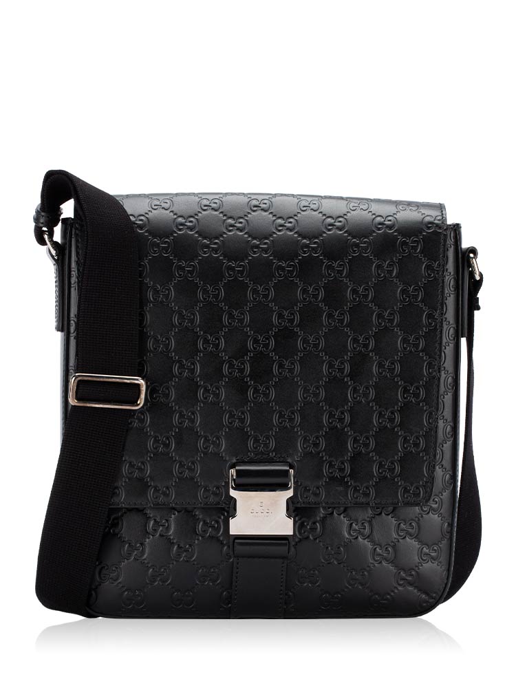 Guccissima Medium Messenger Black