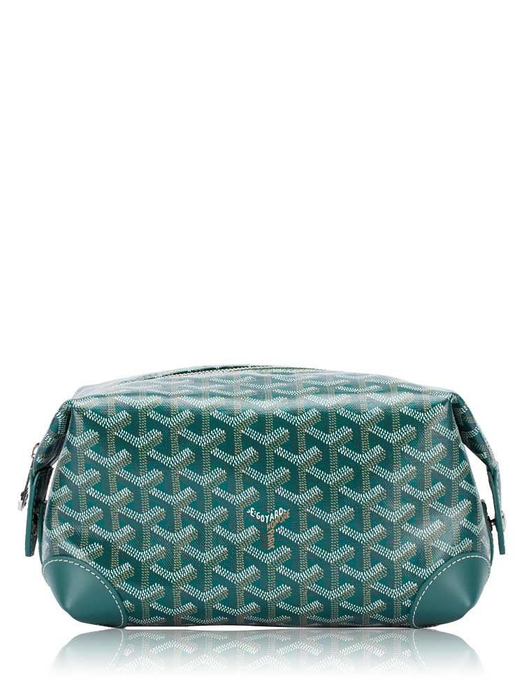 Goyardine Bowling 25 Trousse de Toilette Green