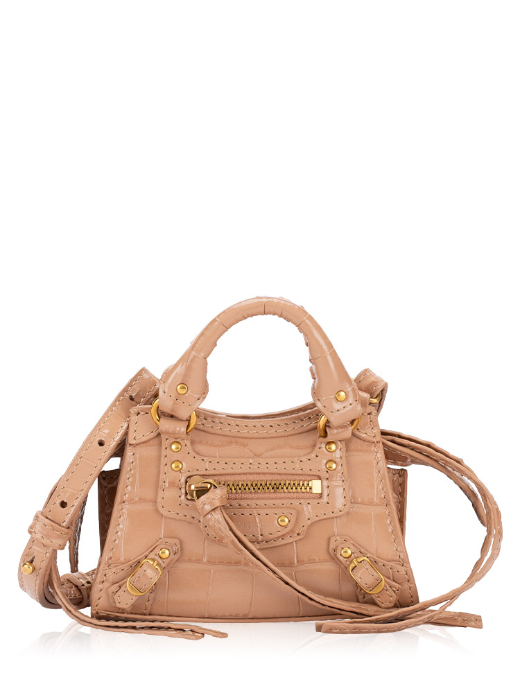 Shiny Croco Effect Neo Classic Gold Super Nano City Nude Beige